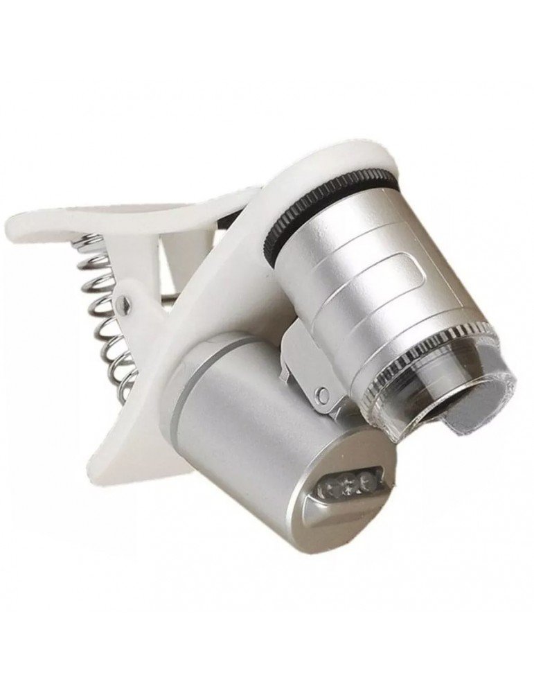 Microscopio magnificador 60x con clip para celular